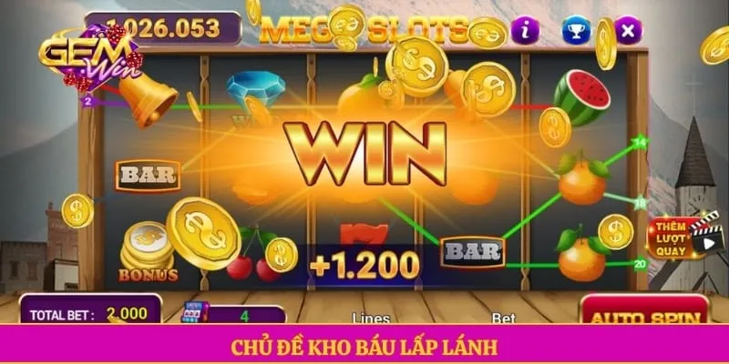 Nổ hũ GEMWIN Chủ đề kho báu lấp lánh